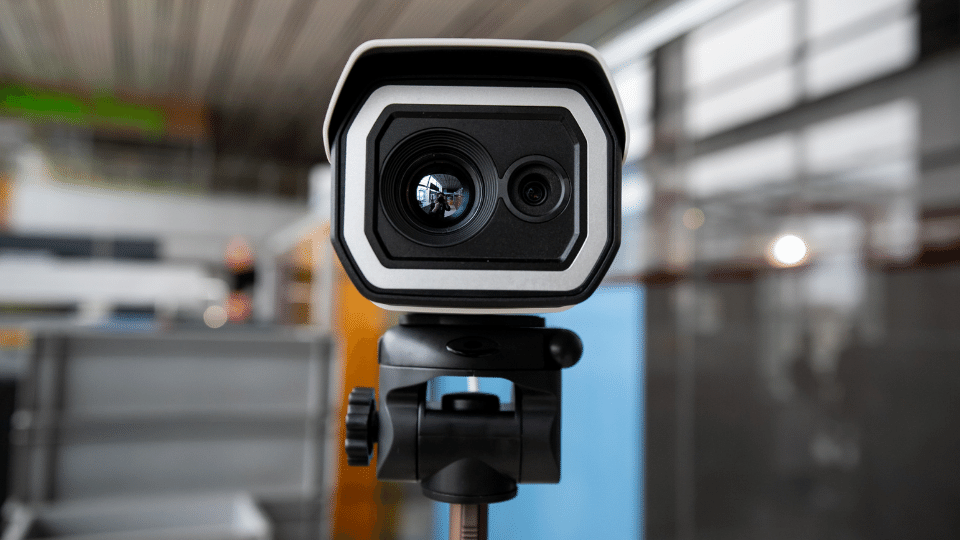 Long range thermal camera in airport for surveillance and monitoring