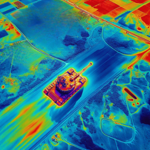 thermal image of a tank